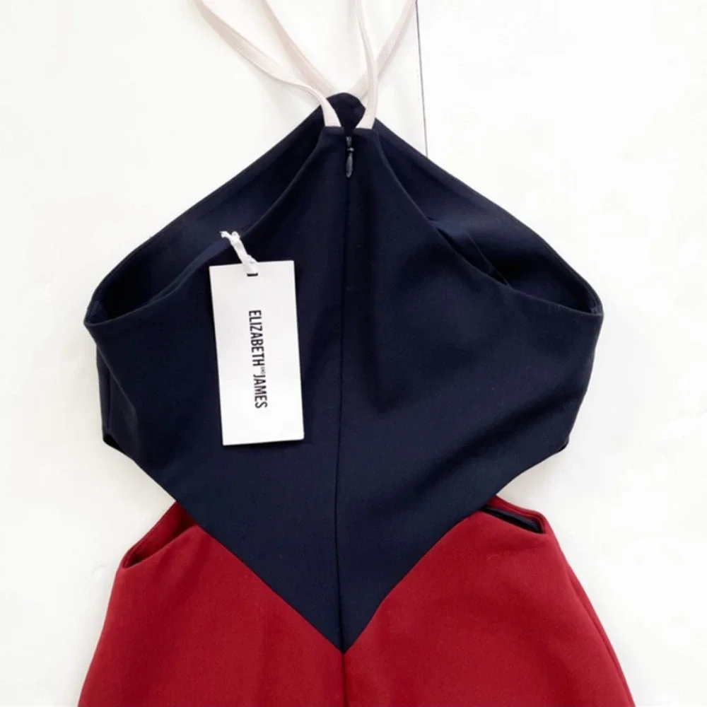 Elizabeth and James Riza Color block Dress Women Size 00 - Picture 14 of 16